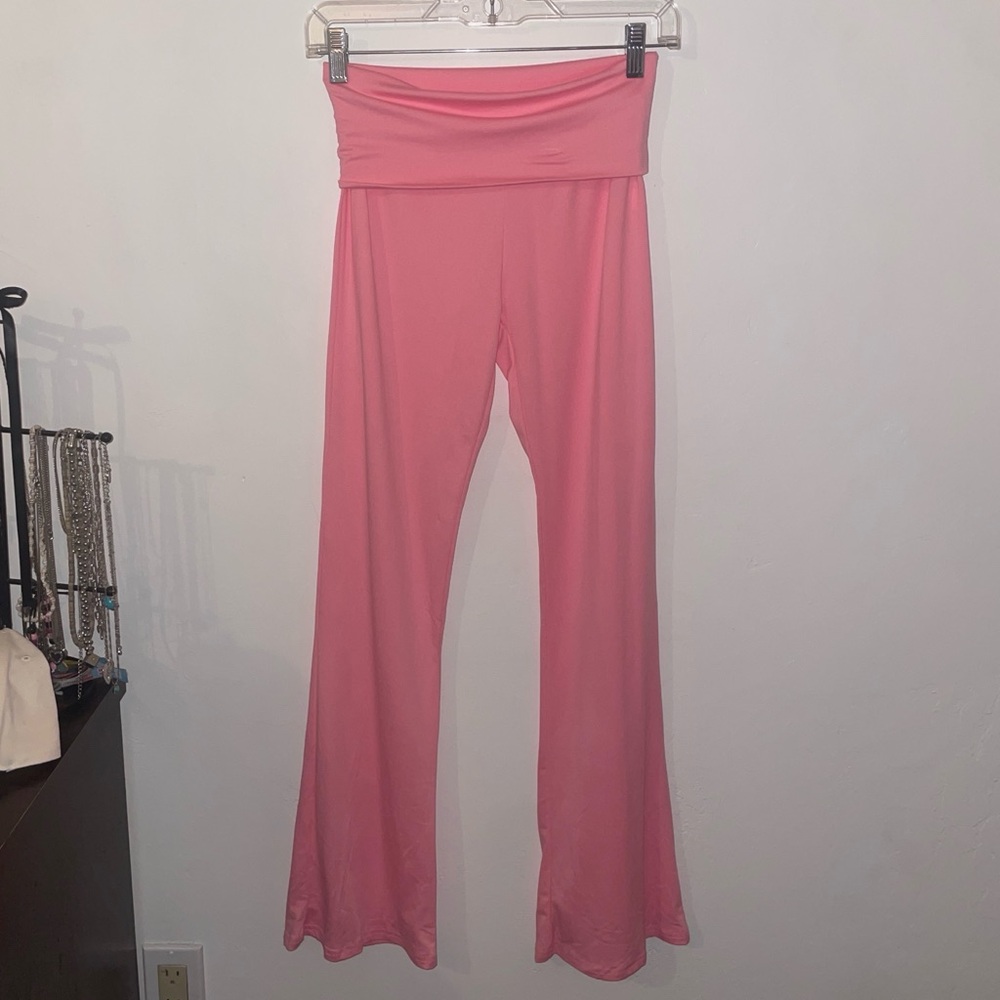 Pink Fold-Over Yoga Pants NW/OT